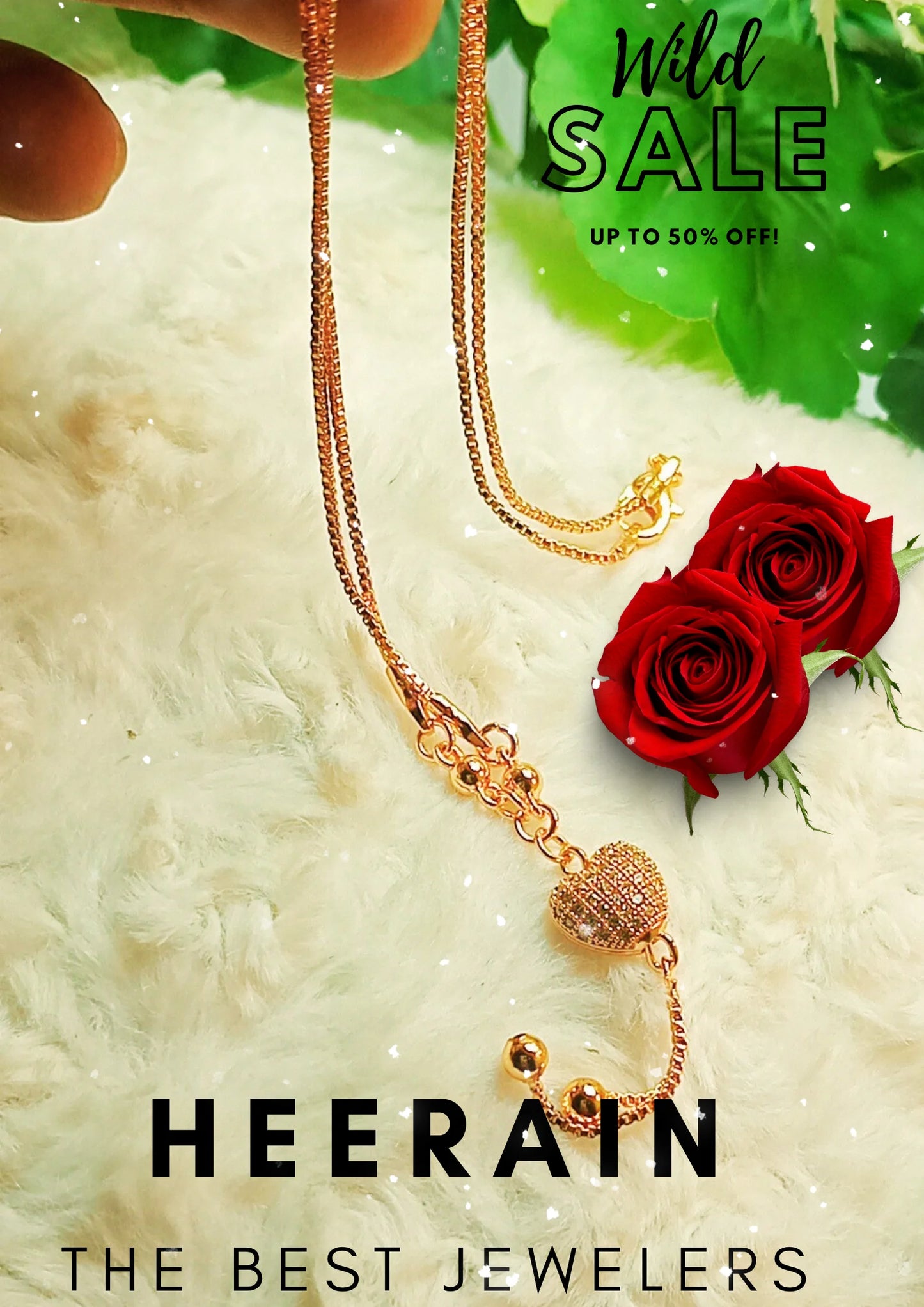 Romantic Gold-Plated Heart Pendant Necklace