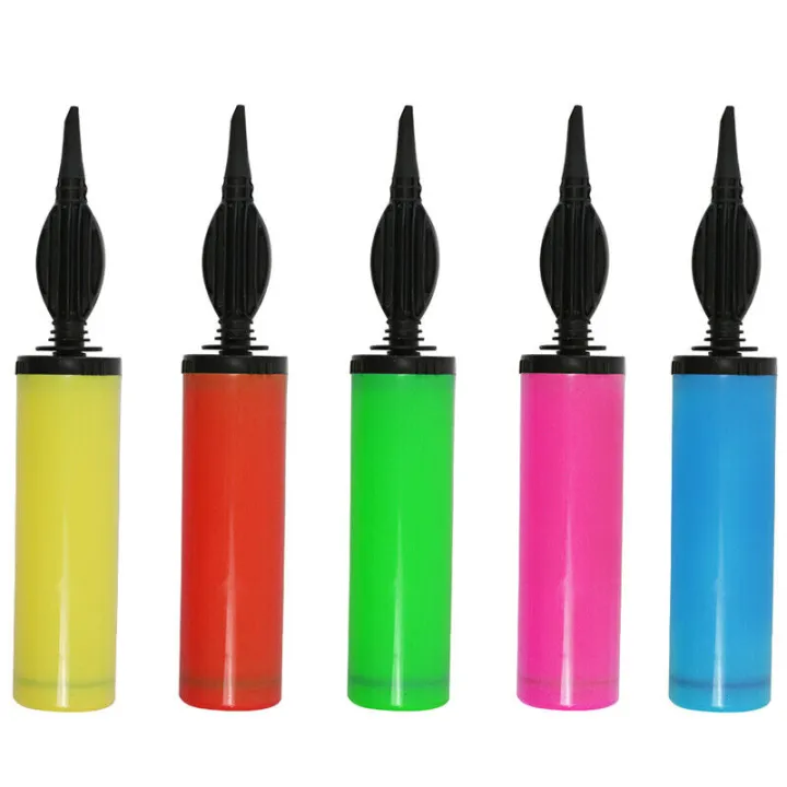 Manual Hand Air Pump – Dual Action Portable Inflator for Balloons, Inflatable Toys & Swimming Pools (Multi-Nozzle, Assorted Colors)