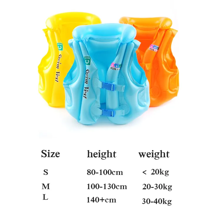Kids Swimming Life Jacket Swim Vest 7-10 Years – Adjustable Safety Buoyancy Vest with Whistle (Red Parachute Fabric)