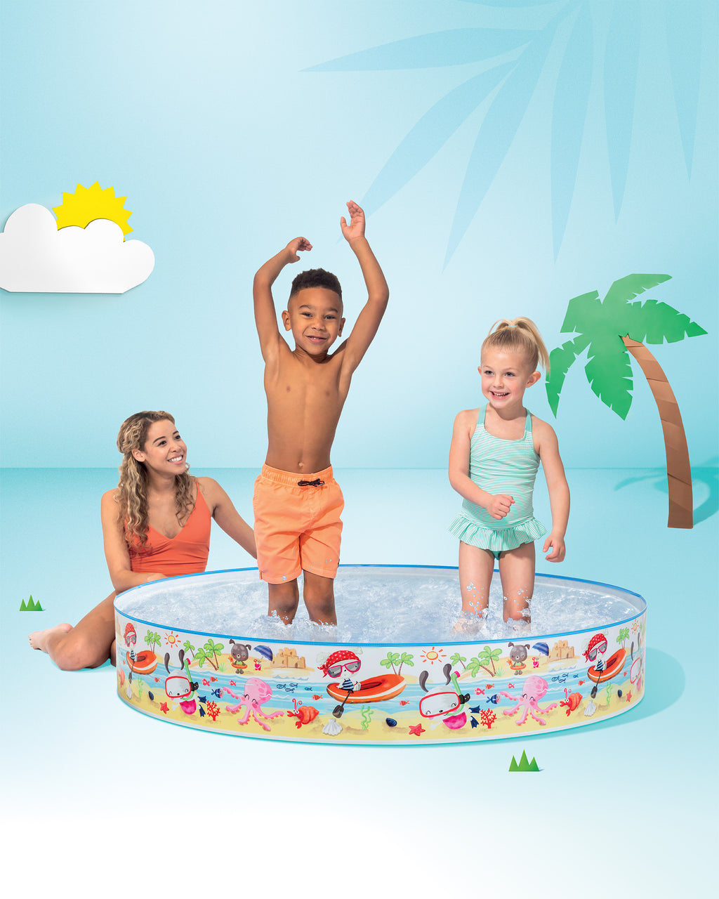 Inflatable Air Pool 5FT for Kids - Portable Swimming Pool Pakistan