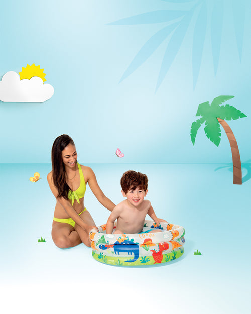 Dino Buddies 3-Ring Inflatable Kiddie Pool