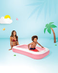 Pink Rectangular Inflatable Kiddie Pool