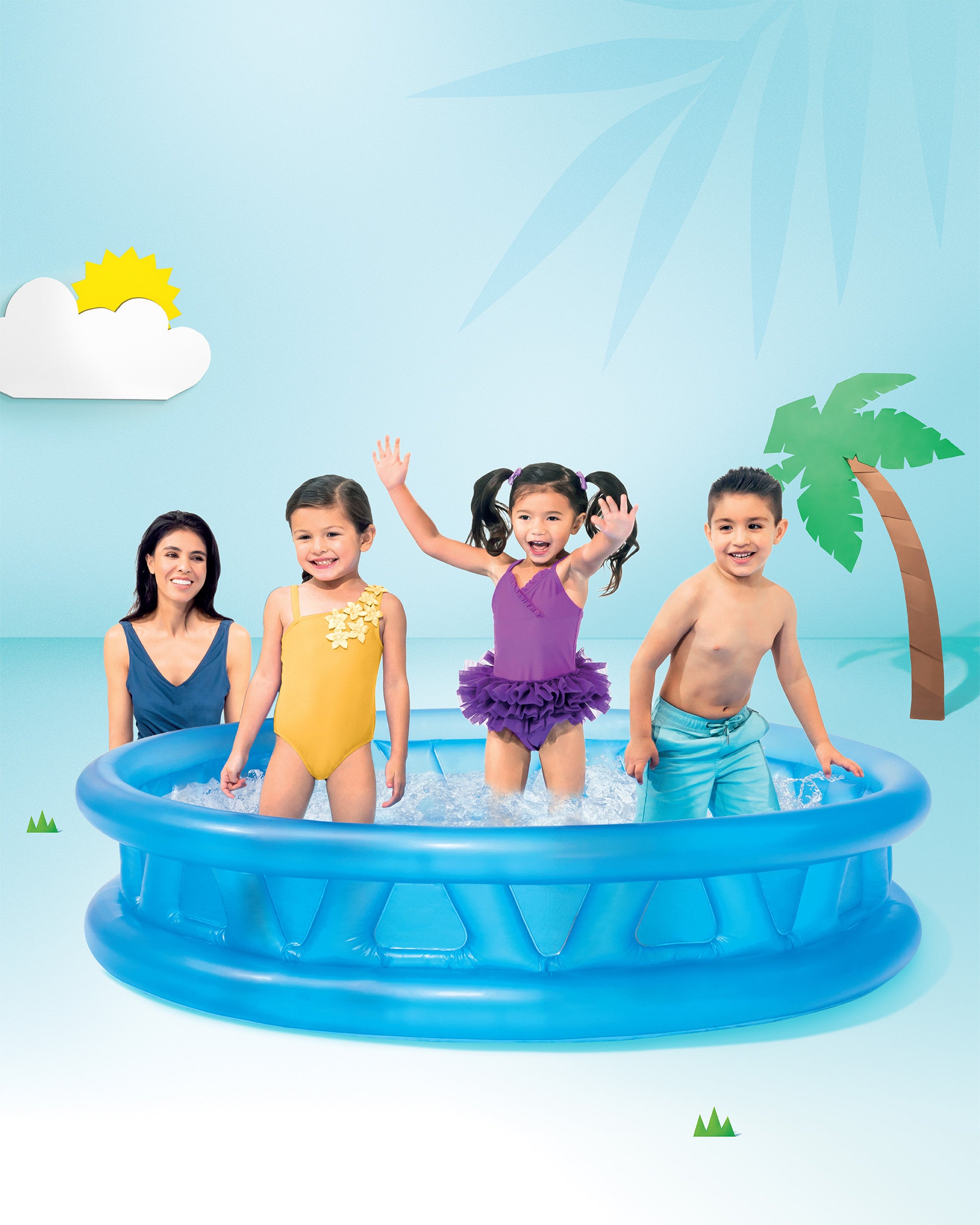 Soft Side Inflatable Pool 74in x 18in