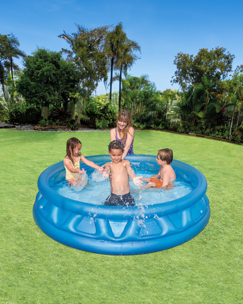 Soft Side Inflatable Pool (blue)    74in x 18in