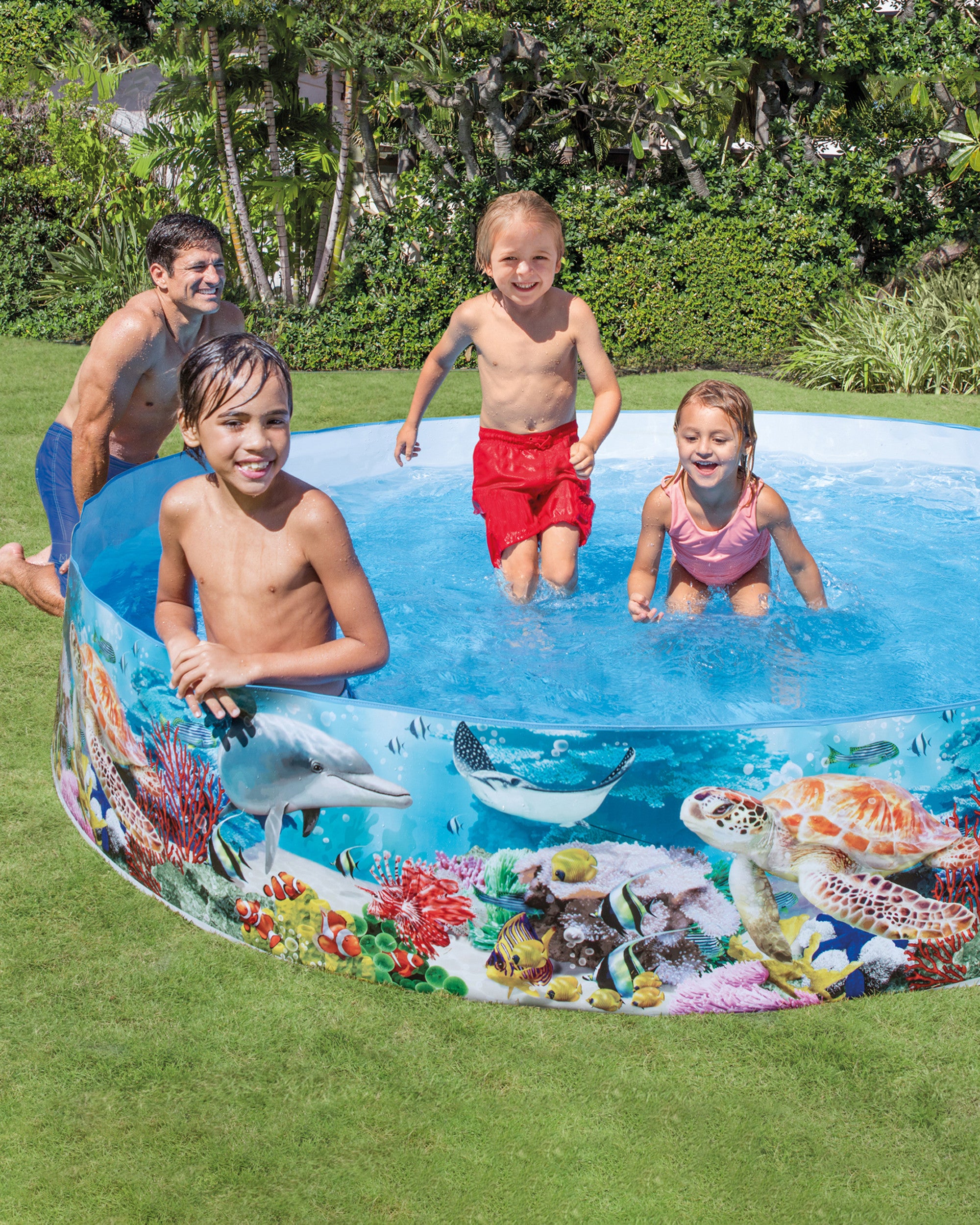 Inflatable Air Pool 8FT for Kids & Family - Portable Swimming Pool Pakistan