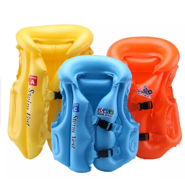 Kids Swimming Life Jacket Swim Vest 7-10 Years – Adjustable Safety Buoyancy Vest with Whistle (Red Parachute Fabric)