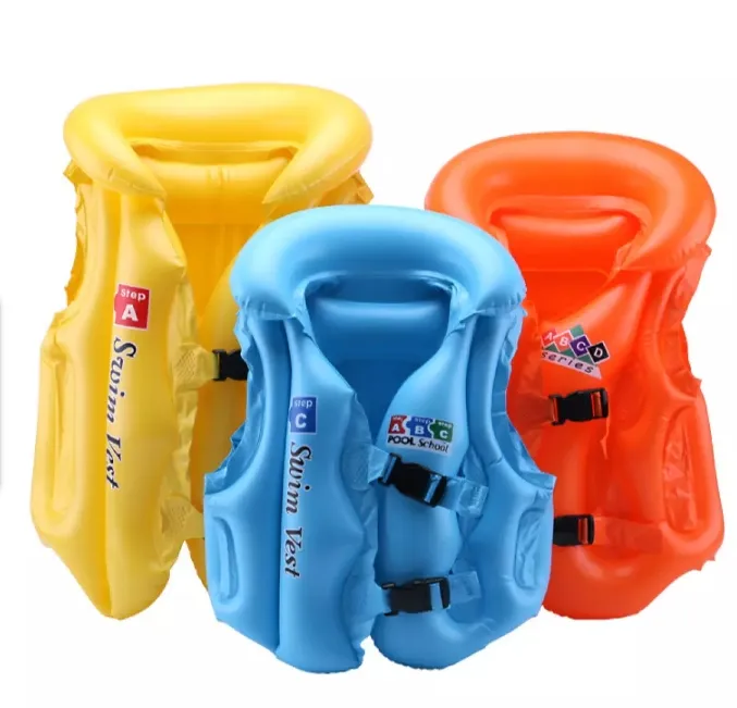 Kids Swimming Life Jacket Swim Vest 7-10 Years – Adjustable Safety Buoyancy Vest with Whistle (Red Parachute Fabric)