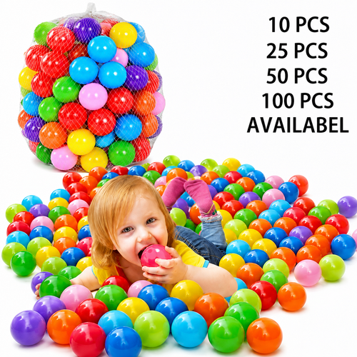 Colorful Plastic Ball Pit Balls for Kids | Swimming Pool, Play Tent & Indoor Outdoor Fun Balls