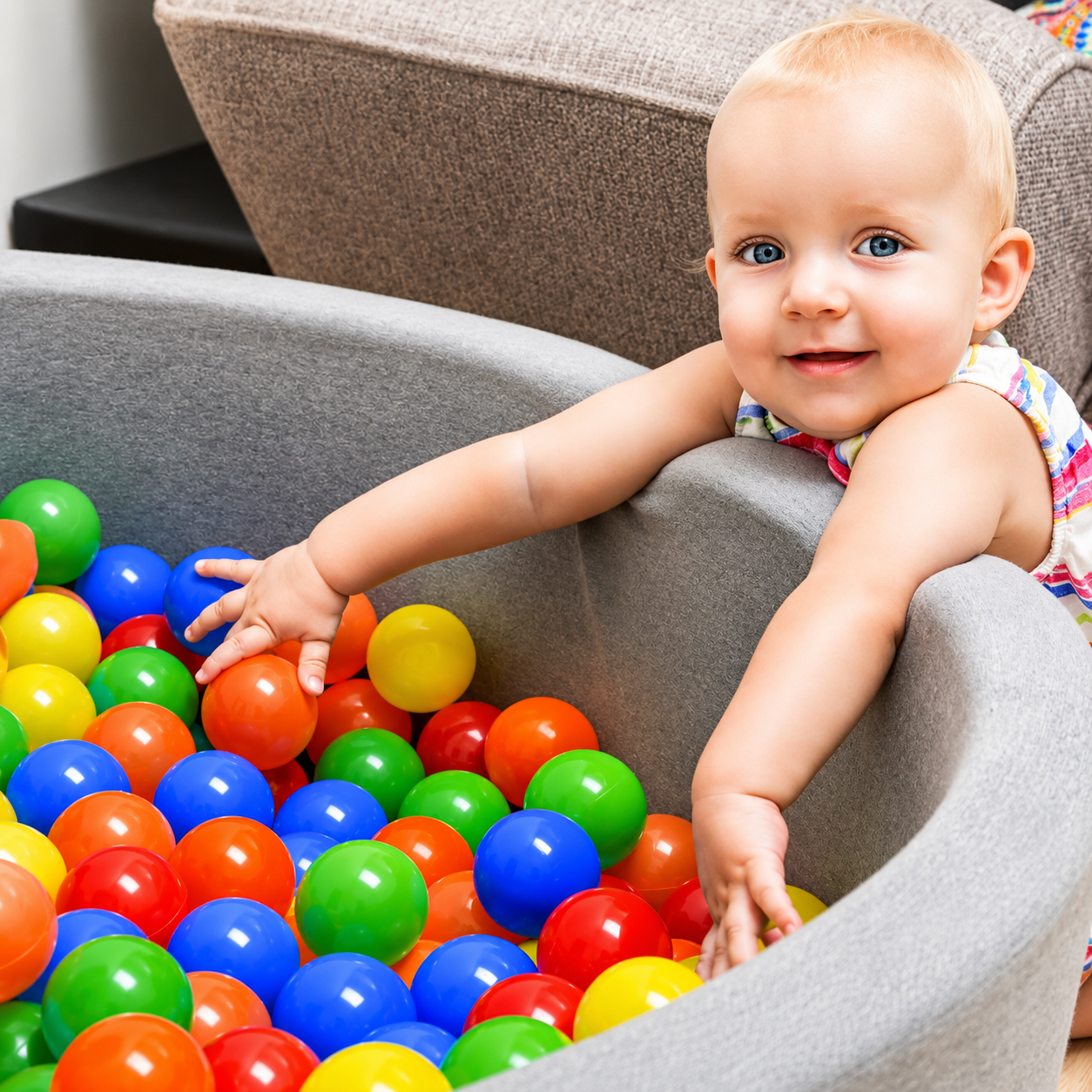 Colorful Plastic Ball Pit Balls for Kids | Swimming Pool, Play Tent & Indoor Outdoor Fun Balls