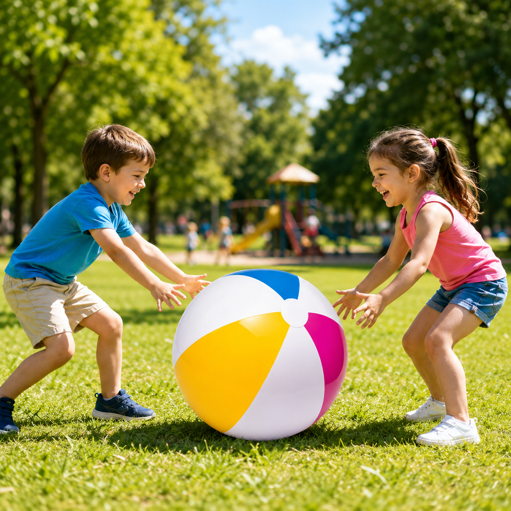 Intex Glossy Panel Beach Ball 24 Inch | Model 59030 | Colorful Inflatable Pool & Beach Toy