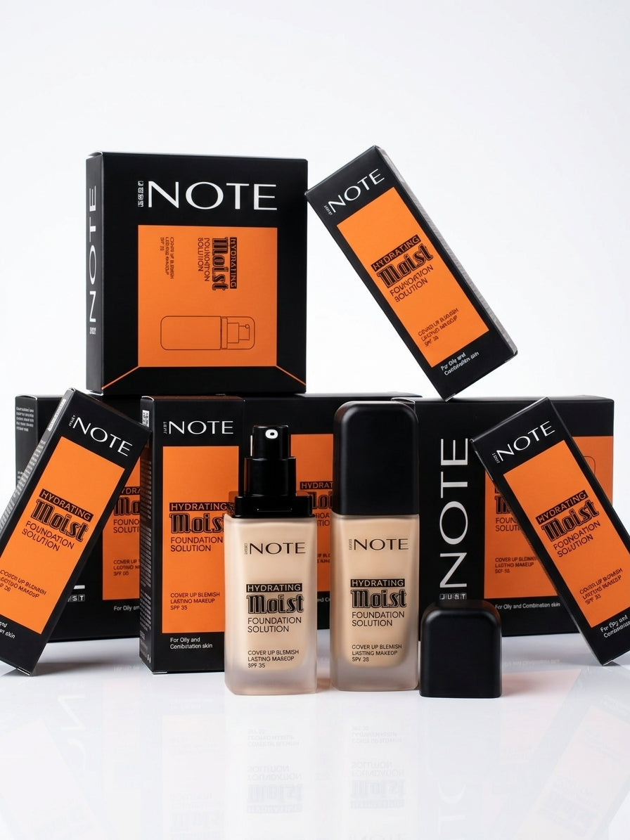 NOTE Hydrating Moist Foundation Solution – Full Coverage, Long-Lasting Liquid Foundation (SPF 35)