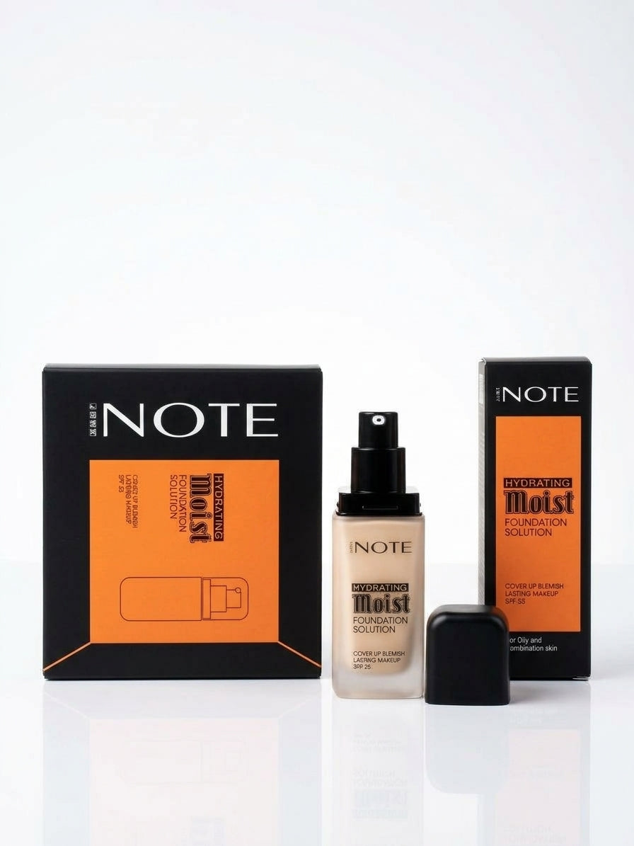NOTE Hydrating Moist Foundation Solution – Full Coverage, Long-Lasting Liquid Foundation (SPF 35)