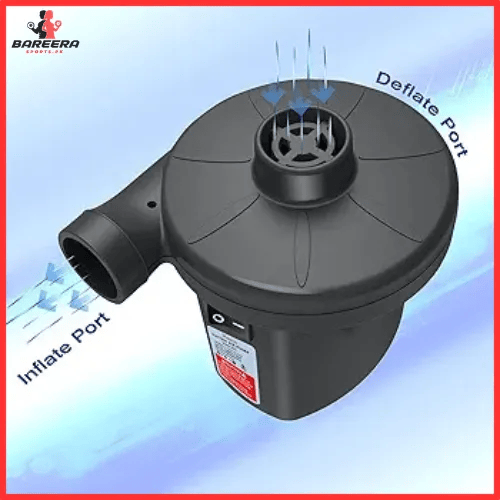 Bareera Sports Maxever Electric Air Pump – Quick-Fill Inflator/Deflator for Air Mattress, Pool Floats & Toys (400L/min, 3 Nozzles